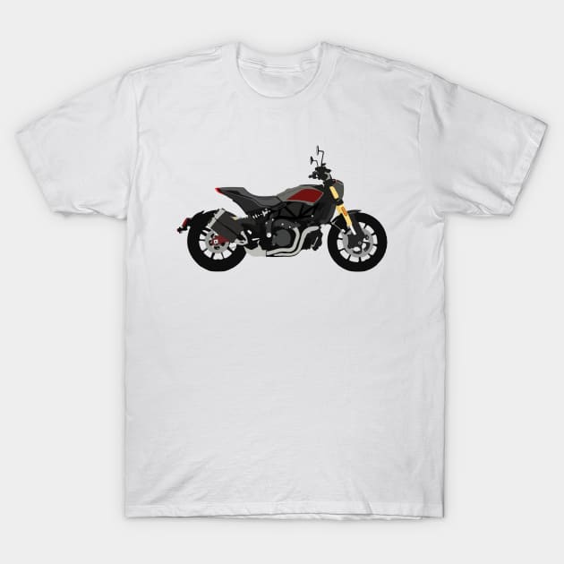 Motorcycle Indian Ftr 1200 S T-Shirt by WiredDesigns